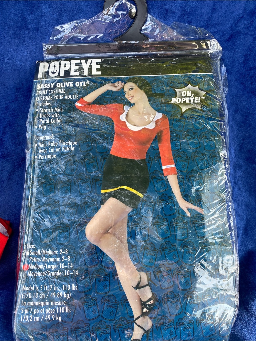 Popeye Sassy Olive Oyl Women's Costume – Red and Black